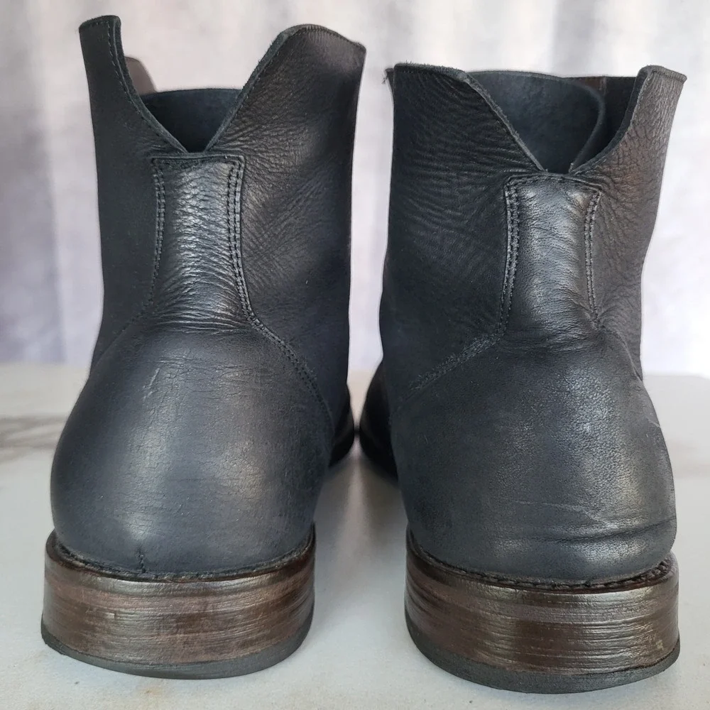 Maison Forte Lace Up Chukka Boots Black Men's Size 10.5 Leather